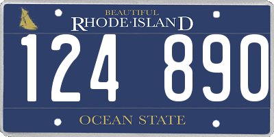RI license plate 124890