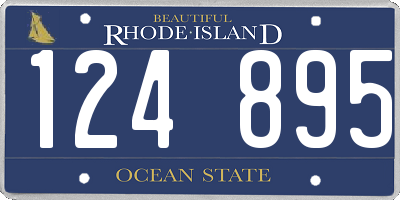 RI license plate 124895