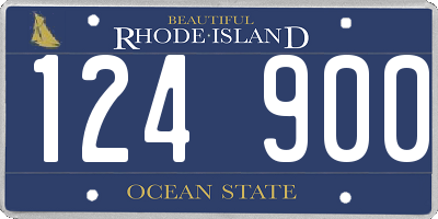 RI license plate 124900