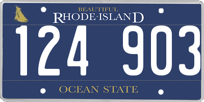 RI license plate 124903