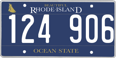 RI license plate 124906