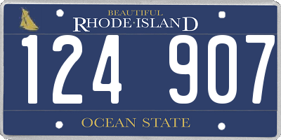 RI license plate 124907