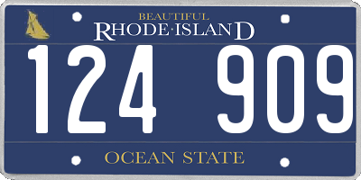 RI license plate 124909