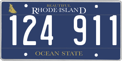 RI license plate 124911