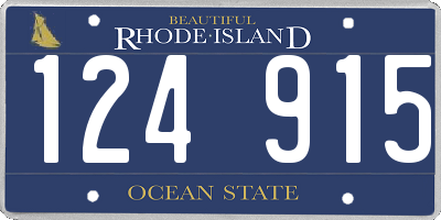 RI license plate 124915