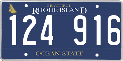 RI license plate 124916