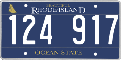 RI license plate 124917