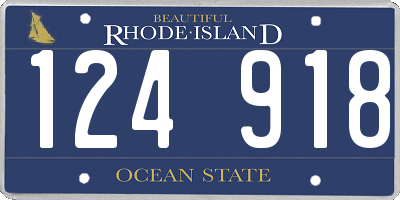 RI license plate 124918