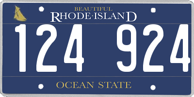 RI license plate 124924