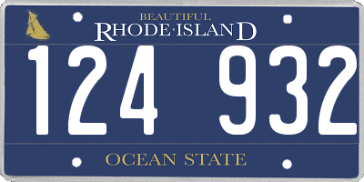 RI license plate 124932