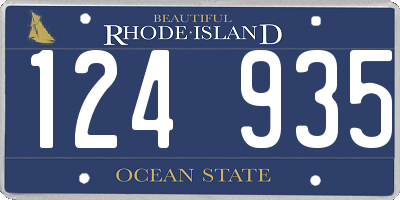 RI license plate 124935