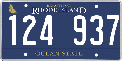 RI license plate 124937