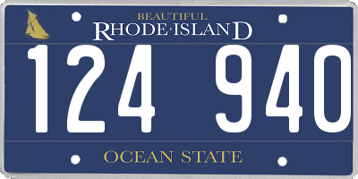 RI license plate 124940