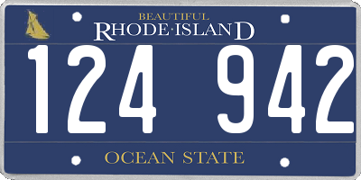 RI license plate 124942