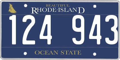 RI license plate 124943