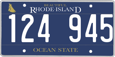 RI license plate 124945