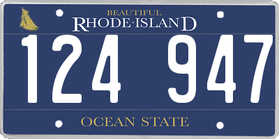 RI license plate 124947
