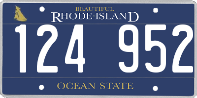 RI license plate 124952