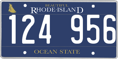 RI license plate 124956