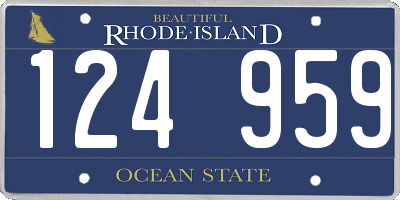 RI license plate 124959