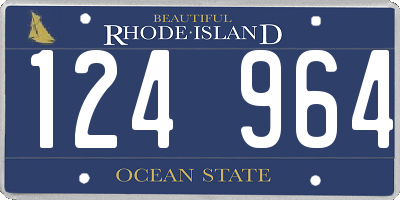 RI license plate 124964