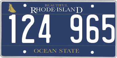 RI license plate 124965