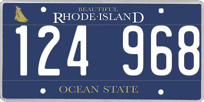 RI license plate 124968