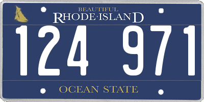 RI license plate 124971