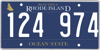 RI license plate 124974