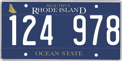 RI license plate 124978