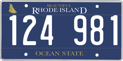 RI license plate 124981