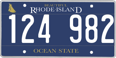 RI license plate 124982