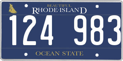 RI license plate 124983