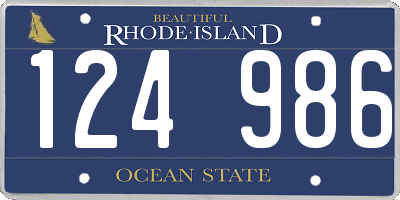 RI license plate 124986
