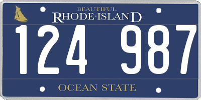 RI license plate 124987