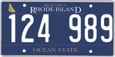 RI license plate 124989