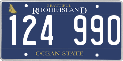 RI license plate 124990