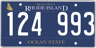 RI license plate 124993