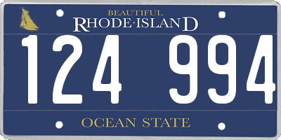 RI license plate 124994