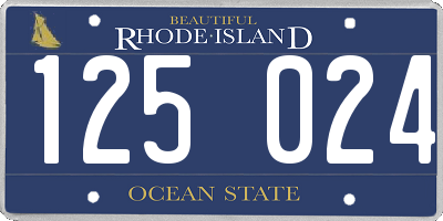 RI license plate 125024