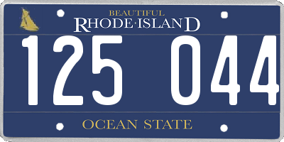 RI license plate 125044