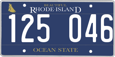 RI license plate 125046