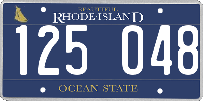 RI license plate 125048