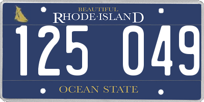 RI license plate 125049