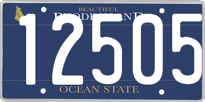 RI license plate 12505
