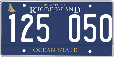 RI license plate 125050