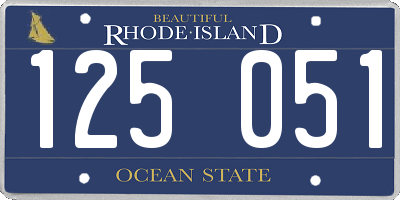 RI license plate 125051