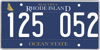 RI license plate 125052