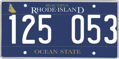 RI license plate 125053
