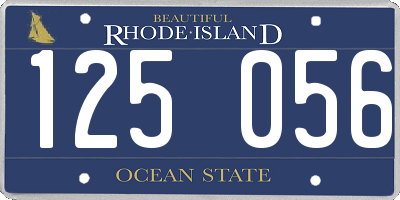 RI license plate 125056